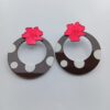 Aro lunar superpuesto marron y blanco (2) ARO LUNAR GARDENIA